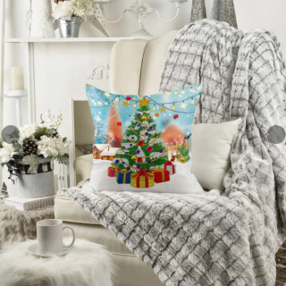 Preview: Diamond Painting Kissenbezug Weihnachtsbaum